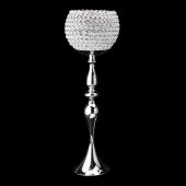 Decostar™ Crystal Globe Candle Holder Stand 29½" - Silver