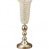 DECOSTAR™ 19in Crystal Tulip Candle Holder Stand - Gold