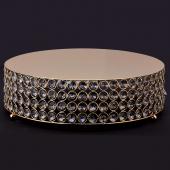 Decostar™ Crystal Round Cake Stand 13¾" - Gold