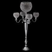 Decostar™ Crystal Candle holder - Silver