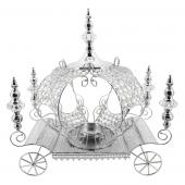 Decostar™ Crystal Pumpkin Carriage Candle Holder 23½" - Silver