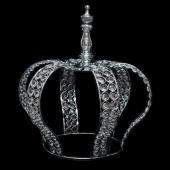 DECOSTAR™ 15¼in Crystal Beaded Crown Centerpiece - Silver