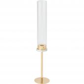 DECOSTAR™ 20¾in Candle Holder with Cylinder Hurricane Shade - Gold