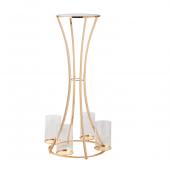 DECOSTAR™ Floor Standing Hour Glass Metal Candle Holder 38½" - Gold