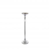 Decostar™ 26¾in Metal Centerpiece Stand with Crystal Accent - Silver