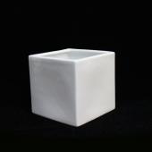 Decostar™ Square Ceramic Vase 5¼" - 16 Pieces - White