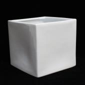 Decostar™ Square Ceramic Vase 6 5/8" - 8 Pieces -  White