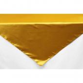 Sleek Satin Tablecloths 54" Square - Bright Gold