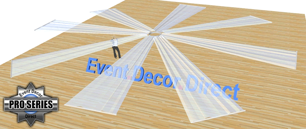 8-Panel 21ft Ceiling Draping Kit