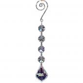 Decostar™ Real Iridscent Crystal Hanging Prisms Bell Glass Decorations (1 x Dozen) - 7"
