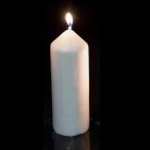 Decostar™ Dome Top Press Unscented Pillar Candle 2" x 6" - 24 Pieces - White