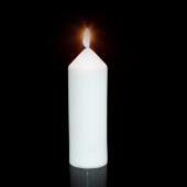 Decostar™ Dome Top Press Unscented Pillar Candle 3" x 6" - 24 Pieces - White