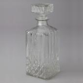 Decostar™ Vintage Heavy Crystal Square Glass Liquor Decanter - 12 Pieces
