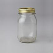 Decostar™ Pint Glass Jar with Lid and Ring - 24 Pieces