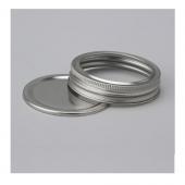 DISCONTINUED ITEM - Decostar™ Lid and Ring for Glass Jars - Silver - 72 Pieces