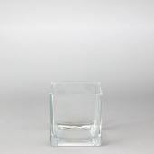 Decostar™ Glass Square Cube Vase 3 1/4" - 48 Pieces