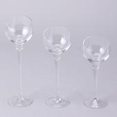 Decostar™ Glass Candle Holders 3pc/set - 12 Sets