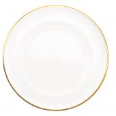 Decostar™ Glass Charger Plate 13" - 8 Pieces- Gold