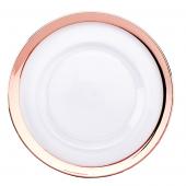 Decostar ™ Glass Charger plate 13" - 8 pieces- rose gold