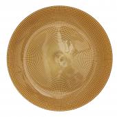Glass Charger Plate 13" - Gold - 8 Pieces