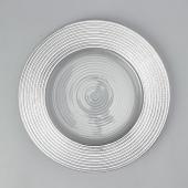 Decostar™ Glass Charger Plate 13" - 8 Pieces- Silver 