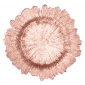 Glass Reef Charger Plate 13" - 8 Pack - Rose Gold