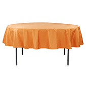 90" Round 200 GSM Polyester Tablecloth - Burnt Orange