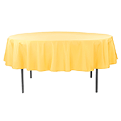 90" Round 200 GSM Polyester Tablecloth - Canary Yellow