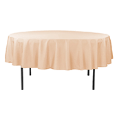 90" Round 200 GSM Polyester Tablecloth - Champagne