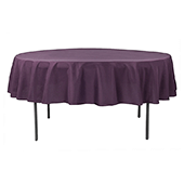 90" Round 200 GSM Polyester Tablecloth - Eggplant/Plum