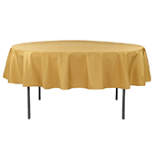 90" Round 200 GSM Polyester Tablecloth - Gold
