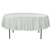 90" Round 200 GSM Polyester Tablecloth - Gray/Silver