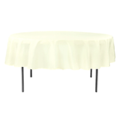 90" Round 200 GSM Polyester Tablecloth - Ivory