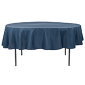 90" Round 200 GSM Polyester Tablecloth - Navy Blue