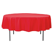 90" Round 200 GSM Polyester Tablecloth - Red