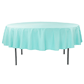 90" Round 200 GSM Polyester Tablecloth - Turquoise