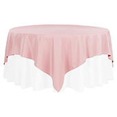 90" Square 200 GSM Polyester Tablecloth / Overlay - Dusty Rose/Mauve
