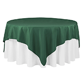 90" Square 200 GSM Polyester Tablecloth / Overlay - Emerald Green