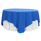 90" Square 200 GSM Polyester Tablecloth / Overlay - Royal Blue