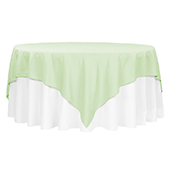 90" Square 200 GSM Polyester Tablecloth / Overlay - Sage Green