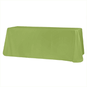 90" x 132" Rectangular Oblong 200 GSM Polyester Tablecloth - Apple Green