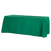 90" x 132" Rectangular Oblong 200 GSM Polyester Tablecloth - Emerald Green