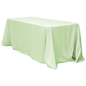 90" x 132" Rectangular Oblong 200 GSM Polyester Tablecloth - Sage Green