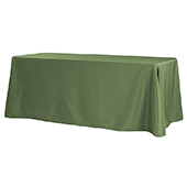 90" x 132" Rectangular Oblong 200 GSM Polyester Tablecloth - Willow Green