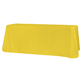 90" x 132" Rectangular Oblong 200 GSM Polyester Tablecloth - Canary Yellow