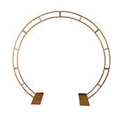 Gold Metal Circle Wedding Arch - 8ft x 8ft