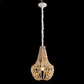 DecoStar™ Wooden Beaded Chandelier - 12 Inch Diameter