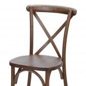 Vineyard Estate Cross Back Chair- Mark III - Dark Natural
