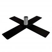 Black Slip-Fit 8in x 14in Cross Base (Up to 8ft) with 3"/6" Pin