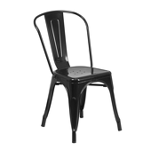 Indoor / Outdoor Stacking Chair - Black